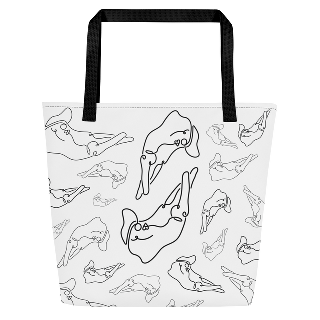 "On the go." Tote in white